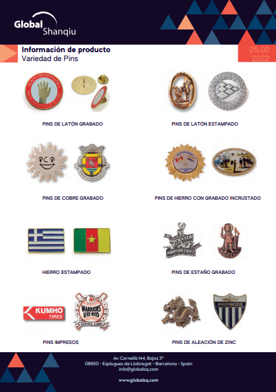 Catálogos Pins